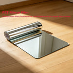 autocollants muraux miroir argentés modernes adhésifs découpables décoration maquillage lisses incassables effets miroirs