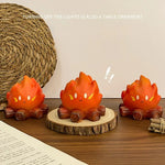 lampe table cartoon veilleuse enfant tronc arbre flamme orange mignon dessin animé chambre enfantsDecorationAmbiance