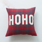housses coussin décoratives noël motif tartan brodé rouge blanc traditionnel décoration intérieure
