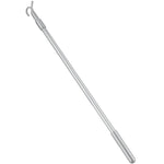 rideau tige télescopique argentée moderne crochet accessoire store vertical ouverture tissu chanvre lisse