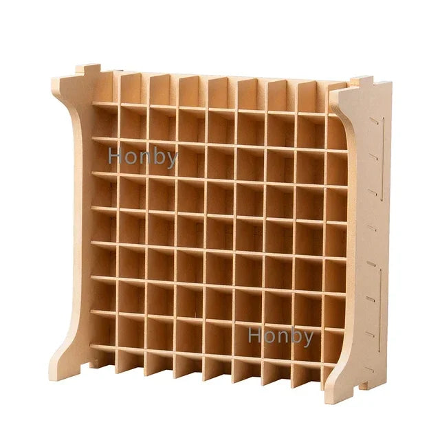 boîte rangement modélisme compartiments cartes peinture accessoires plateau central naturel pratique