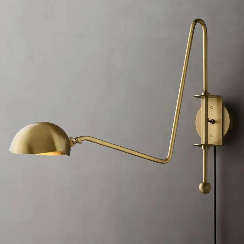 lampe murale or noir moderne scandinave articulée étude chambre entrée