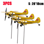 décor extérieur avion métal jaune classique vintage tringle métallique vent souffle jardinextérieur durable météo