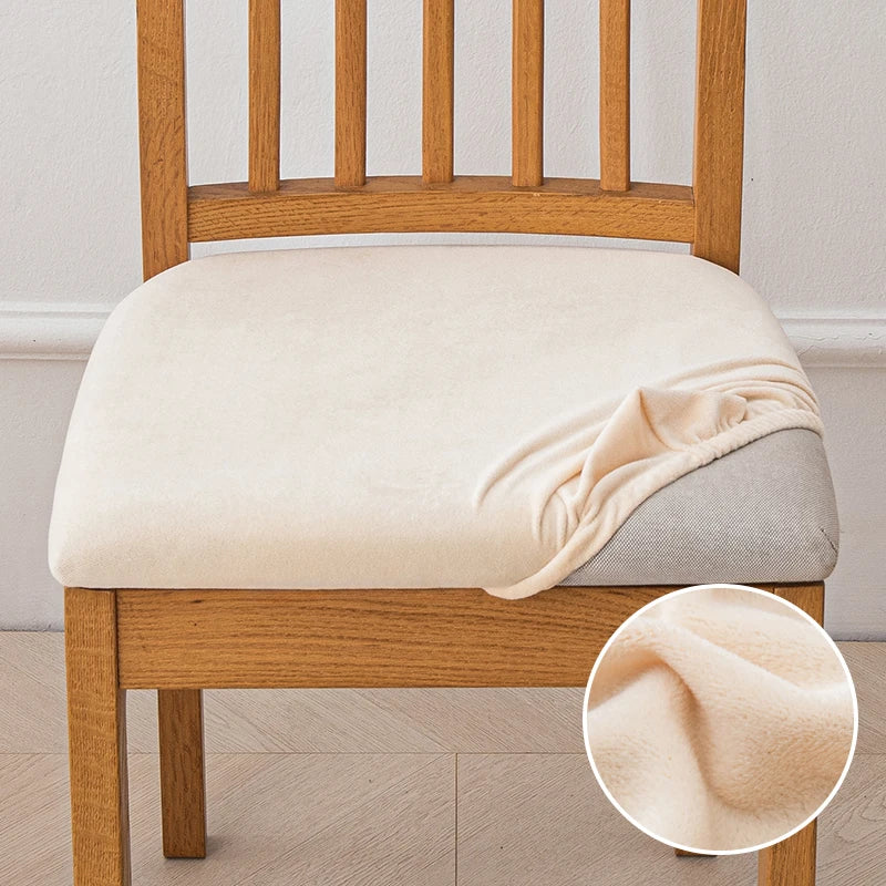 housse chaise extensible velours uni fauteuil cuisine salon moderne lavable