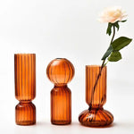 vases verre modernes rayures verticales couleur orange vert rose décoration maison