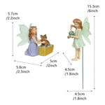 décoration extérieure résine fée chien baignoire fleurs herbe verte miniature jardin fantaisie