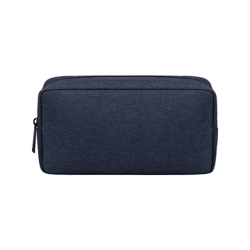 Sac main moderne toile gris clair zip compartiments internes taille 16 23 cm