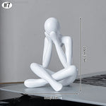 statues abstraites modernes noir blanc décor simple minimaliste