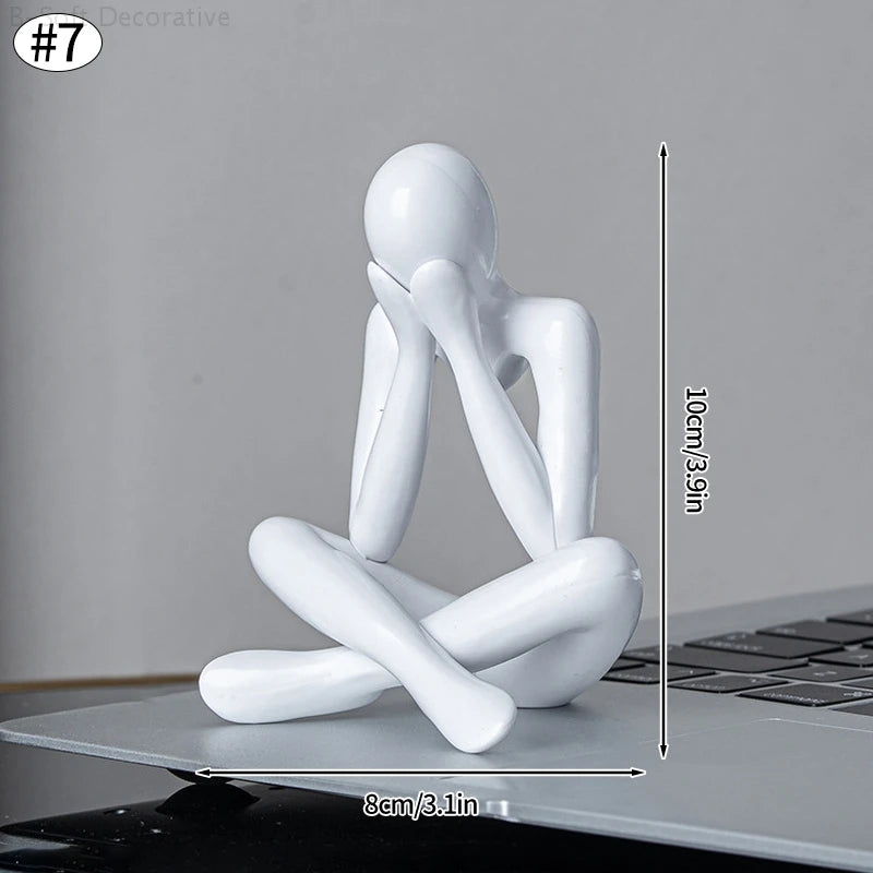 statues abstraites modernes noir blanc décor simple minimaliste