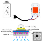 ampoule led 10w 20w 30w 50w blanc orange moderne croissance plantes 380 840nm 120deg