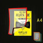 protège document feuille A4 transparent cadre couleur moderne utilitaire rouge bleu jaune vert