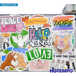 sticker adhésif pop art graphique diy decoration multicolore guitare skate helmet moto voiture bicyclette