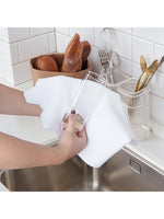 serviettes cuisine ultra douces 100 polyestère blanches absorbantes modernes 16x24cm pack pièces