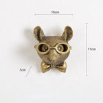 pendentif tête cerf doré résine décorative moderne fourrure chaîne accessoire mur fixations