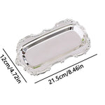 plateau decoratif or argent ornements baroques classique vintage boucles oreilles bracelet 7.5cm 10cm 15cm