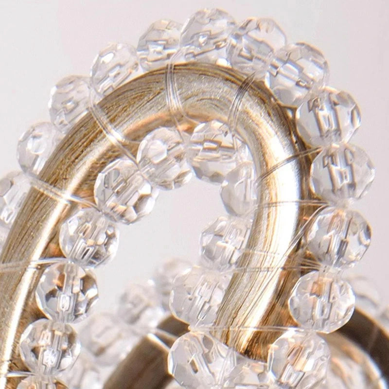 lustre décoration doré transparent floraux classique baroque ampoules led