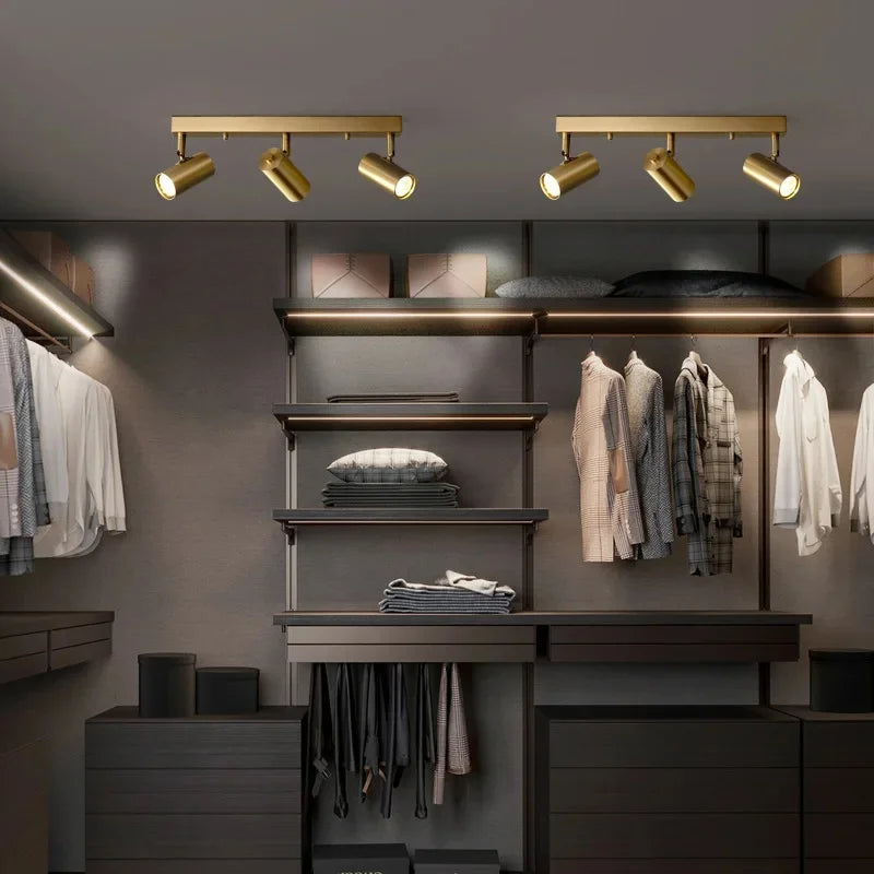 Spot lumineux moderne or métal poli lumières surface led facile chambre cuisine