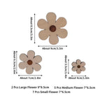 décoration murale bois fleurs modernes adhésives grandes moyennes petites beige clair simple
