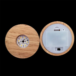 lampe table led base bois blanc translucide moderne minimaliste interrupteur