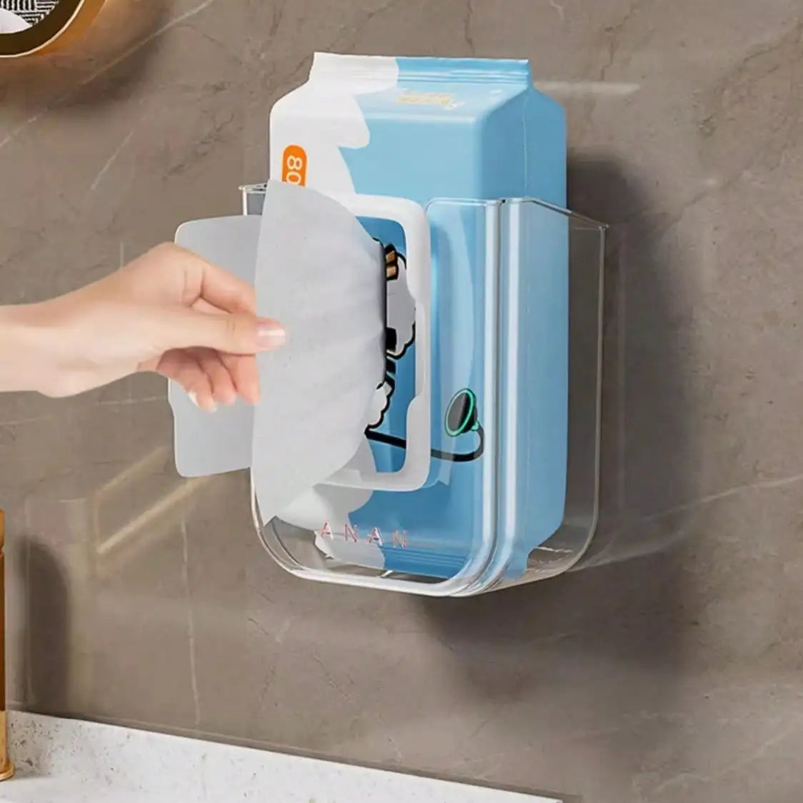 boîte serviettes moderne adhésive bleu clair blanc orange papier toilette serviettes lingettes cuisine pratique