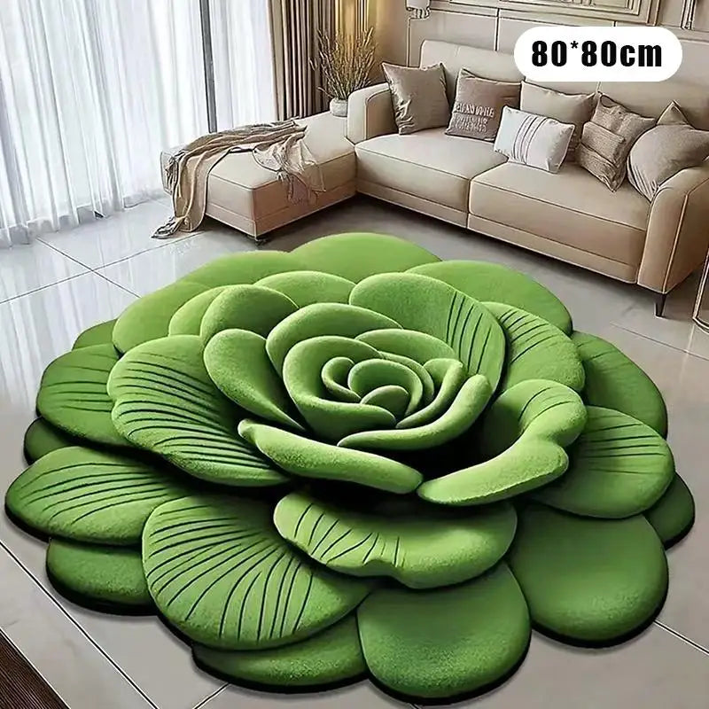 tapis bain doux motif rose 3d fleurs modernes antidérapant absorbant salle d'eau