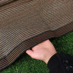 voile d'ombrage extérieur toile protection solaire marron noir rayures pergola jardin terrasse balcon moderne