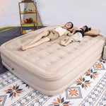 matelas gonflable air épais 13 pouces beige clair tapis sol moderne pompe électrique sac