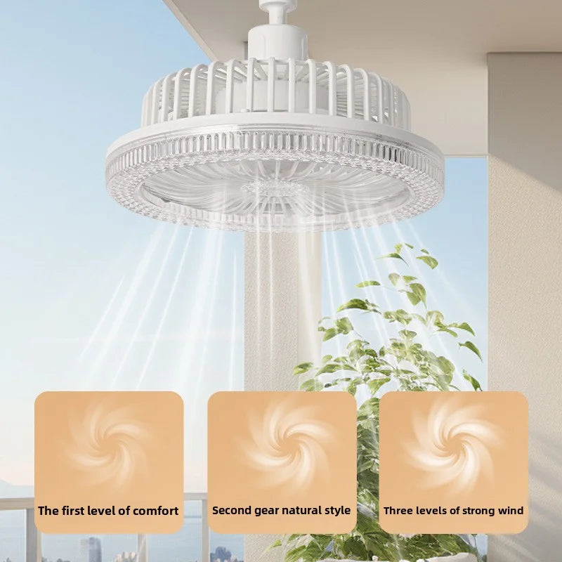 ventilateur led blanc moderne télécommande contemporain minimaliste autonome flux lumineux abs pc