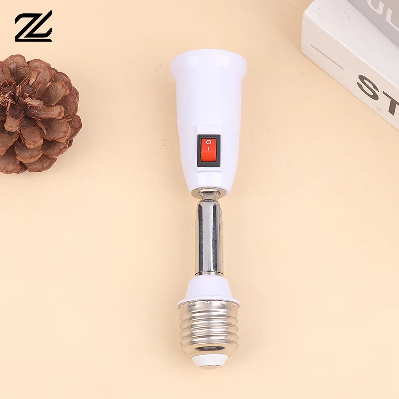 adaptateur lampe led e27 interrupteur adhésif moderne blanc chrome lisse