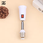 adaptateur lampe led e27 interrupteur adhésif moderne blanc chrome lisse