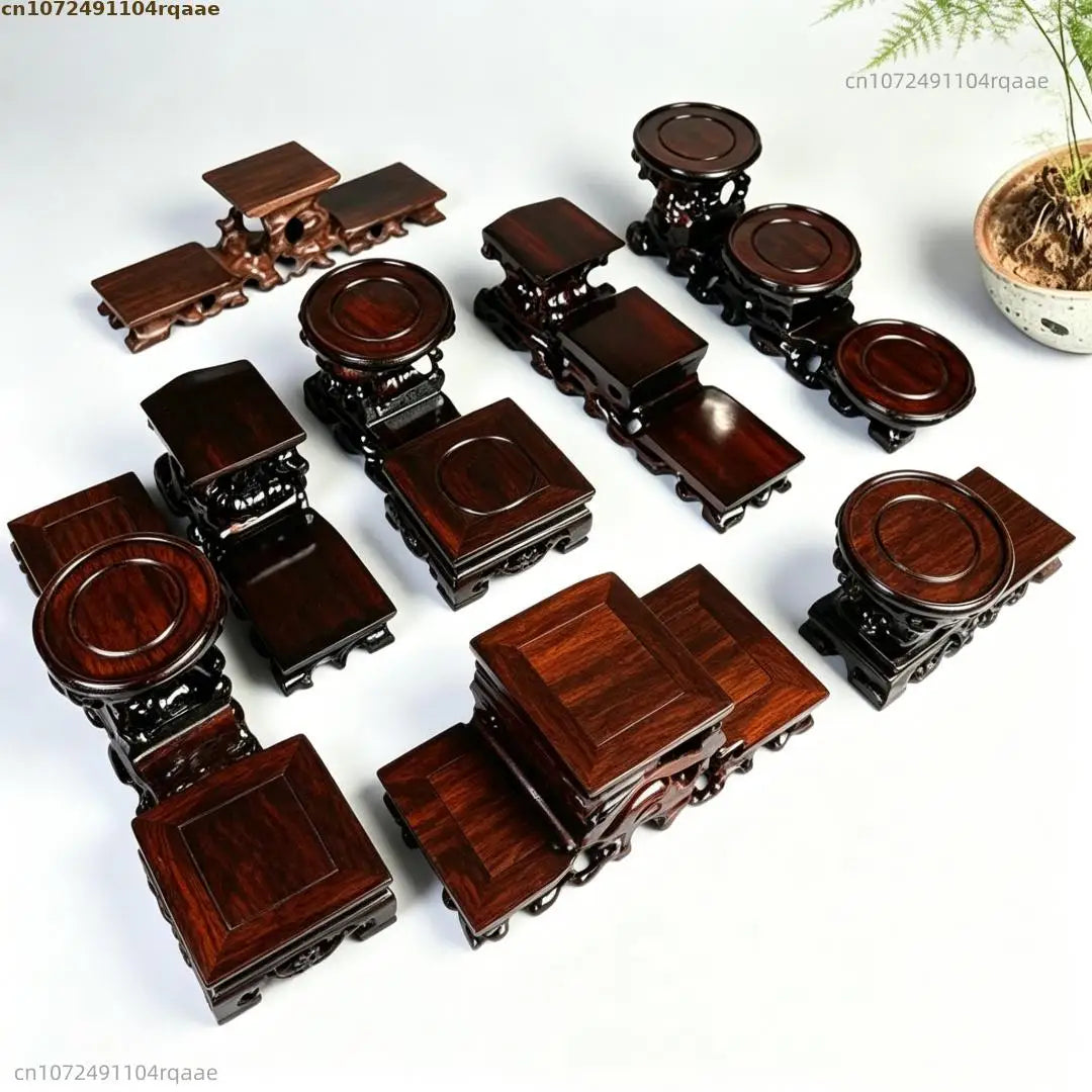 support vases objets decoratifs bois marron texture naturelle artisanale traditionnelle echangetable deco