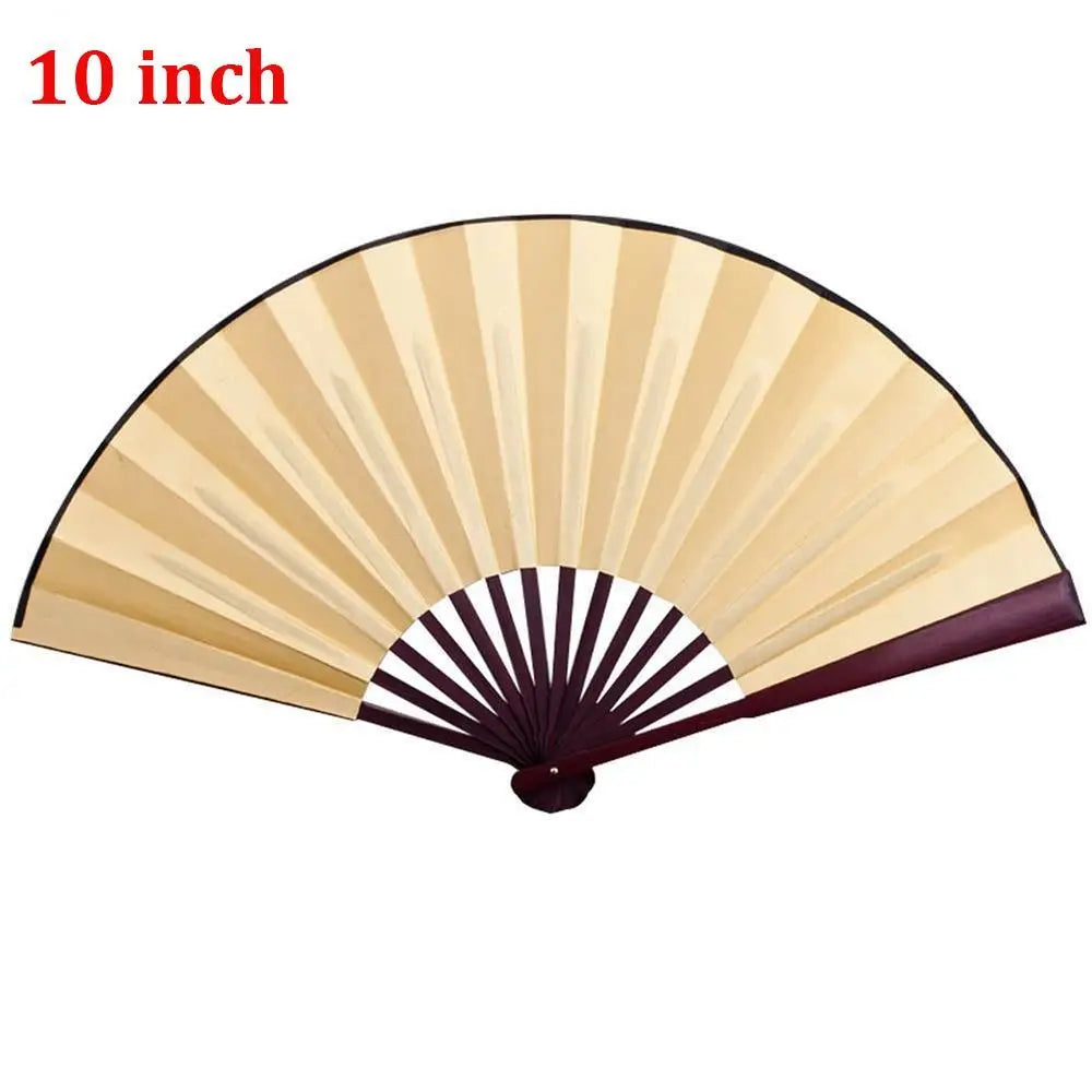 éventail pliant 10 pouces blanc rouge noir classique rayures clips double face