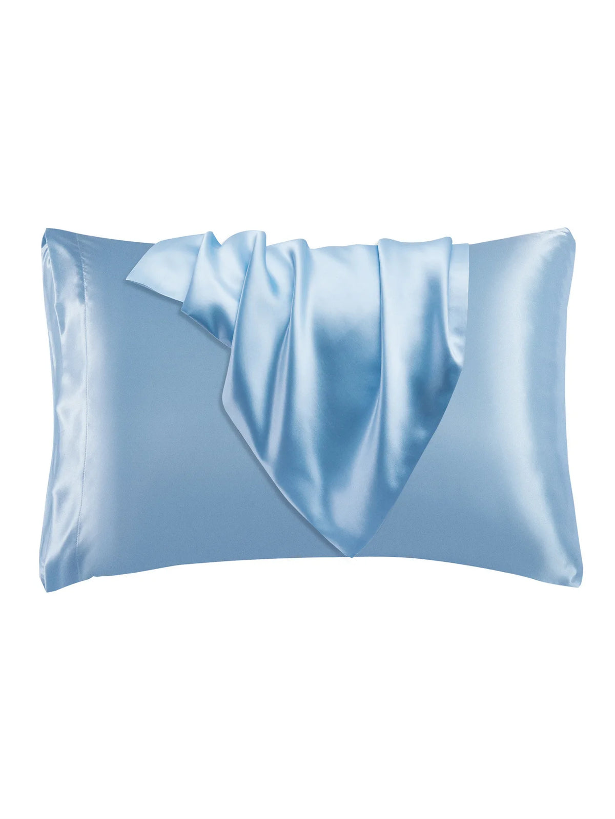 taie d'oreiller satin rose clair cheveux peau douce moderne uni