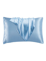 taie d'oreiller satin rose clair cheveux peau douce moderne uni