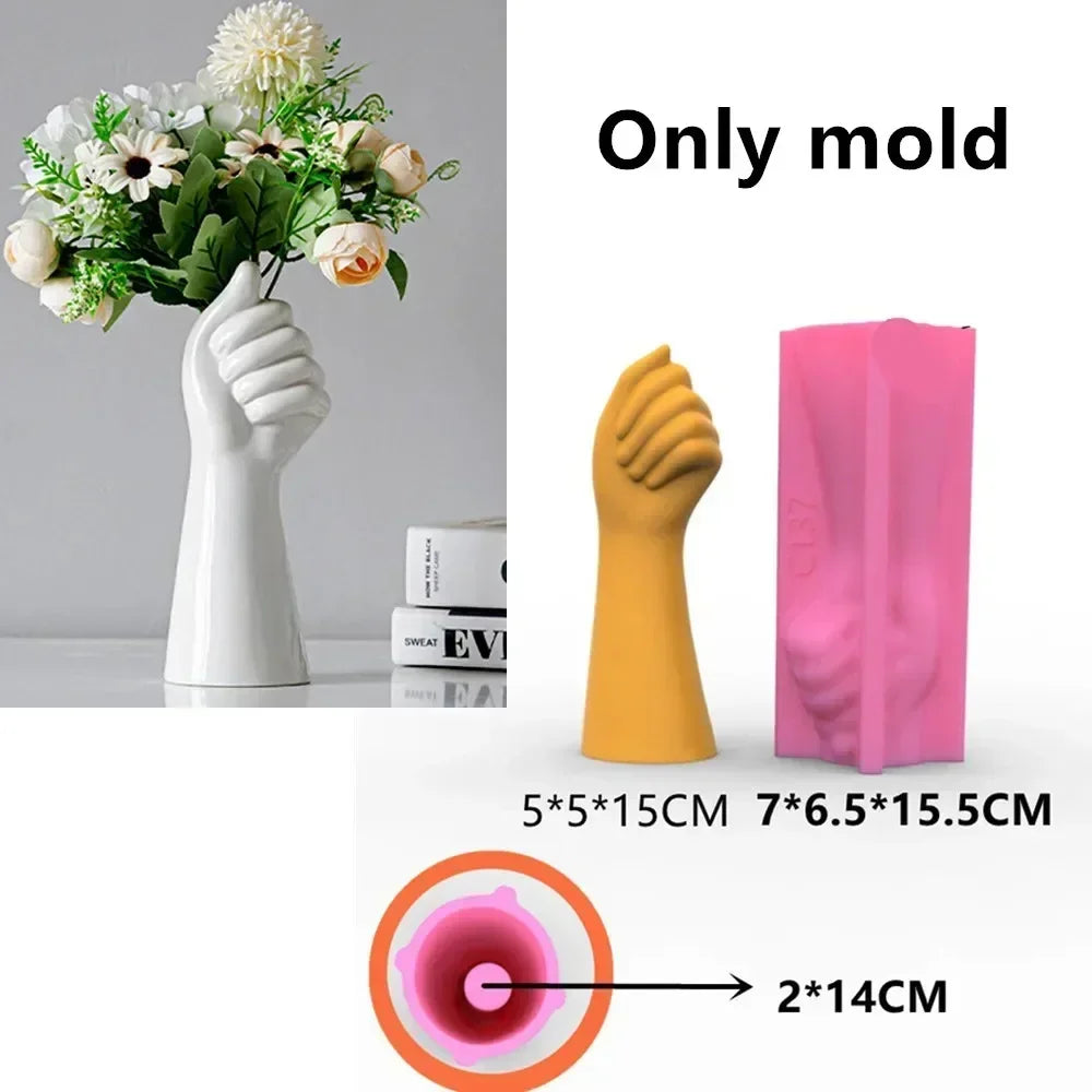 vase silicone forme buste humain blanc rose marron visage stylisé moderne