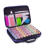 kit creation artisanale noir violet texture mat pratique portable poignée pinceaux fouille pliable