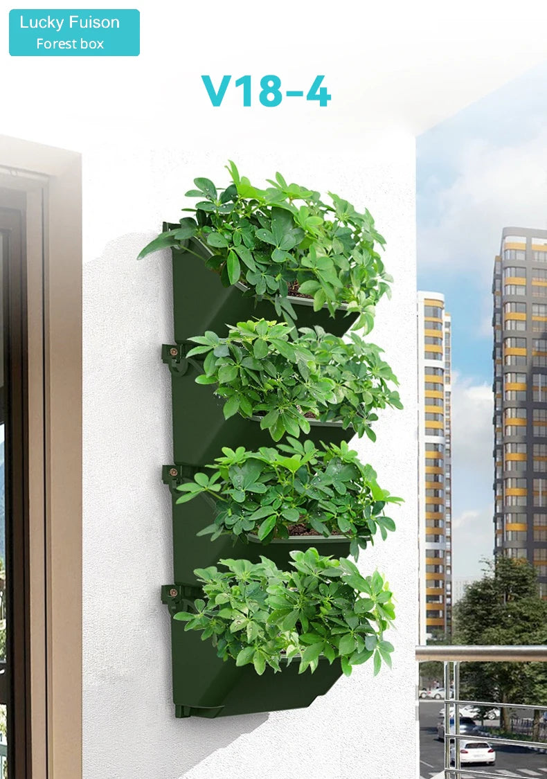 pots muraux plantes suspendus ecofriendly moderne minimaliste vert foncé blancextérieurintérieur