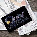 cartes crédit autocollantes ozzy osbourne logo waterproof résistantes graphique noir doré
