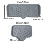 support savon silicone self draining moderne gris vert blanc rayures horizontales
