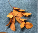 feuilles artificielles ornementales extérieures soie couleur or naturel tringle inclusion