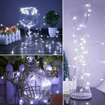 guirlande lumineuse fil cuivre led blanc chaud clips moderne étanche chambre vacances decoration