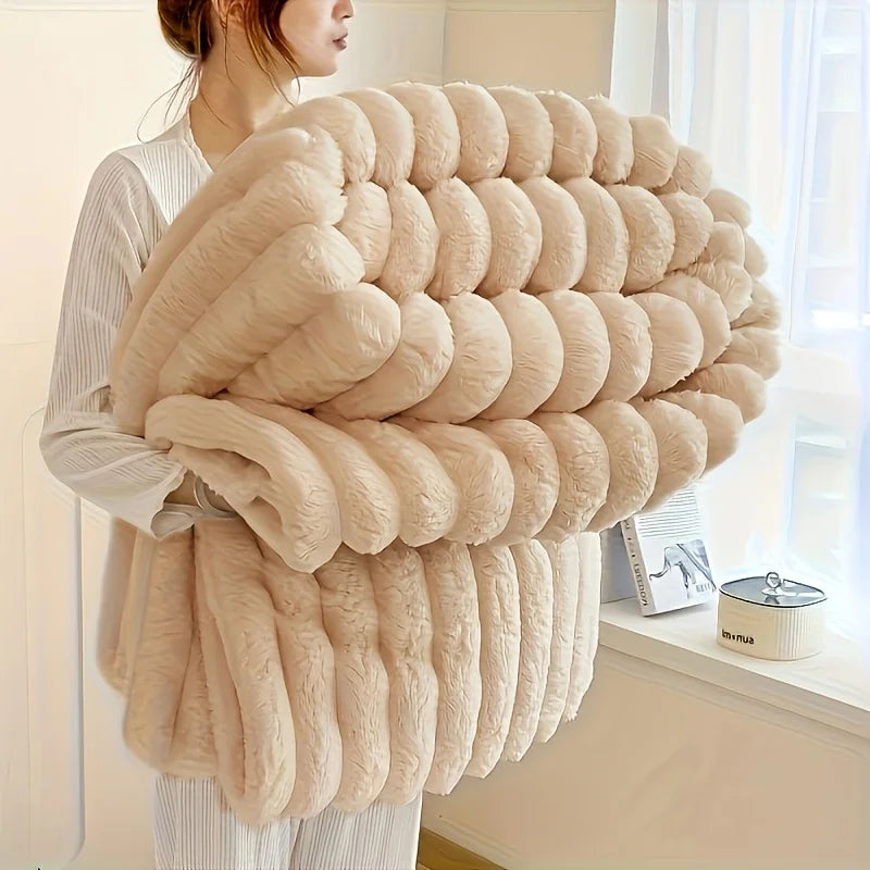couverture polaire douce motif spirale moderne lit voyage maison chaude confortable beige