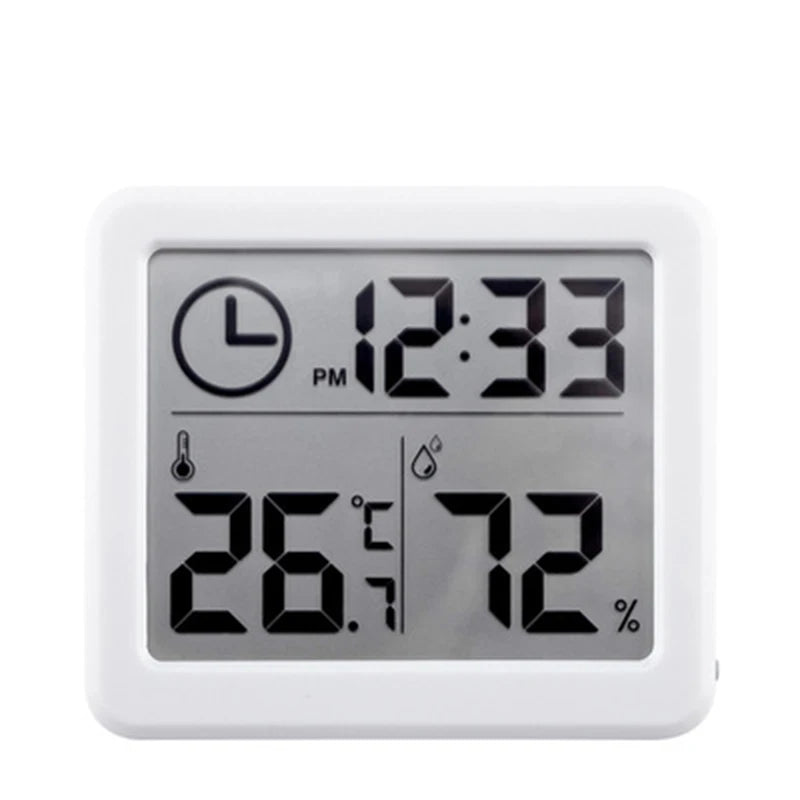 horloge numérique hygromètre blanc moderne adhésif affiche humidité calendrier led