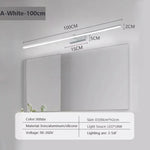 lampe murale moderne miroir intégré éclairage cuisine salle bain led 40 60 80 100cm