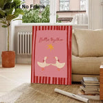 affiche moderne rose canards better together texte minimaliste chambre salon decoration