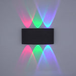 applique murale led moderne noire fixée mur éclairage haut bas chambre entrée salle bain