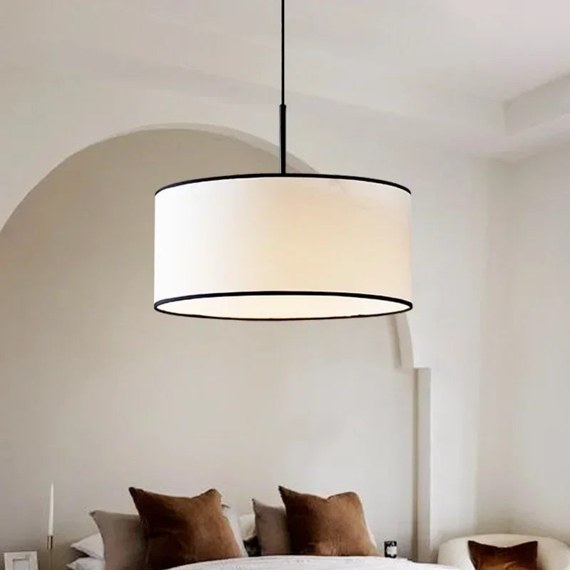 suspension lumineuse tissu blanc moderne chambre salon led 110 260v 3000k 6000k 2000 82000lm