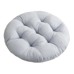 coussin rond doux uni moderne 40cm diamètre 6cm épais bleu clair rose pâle grisclair