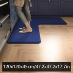 tapis sol antidérapant gris foncé moderne uni doux cuisine salle bain porte chambreintérieur
