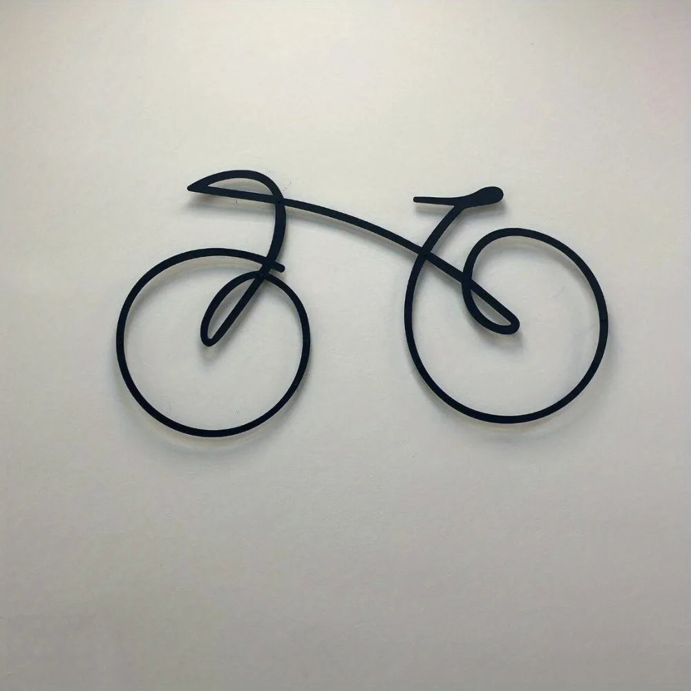 décoration murale silhouette vélo noir minimaliste moderne métal opacité 30cm 40cm 50cmuspenduintérieurextérieur